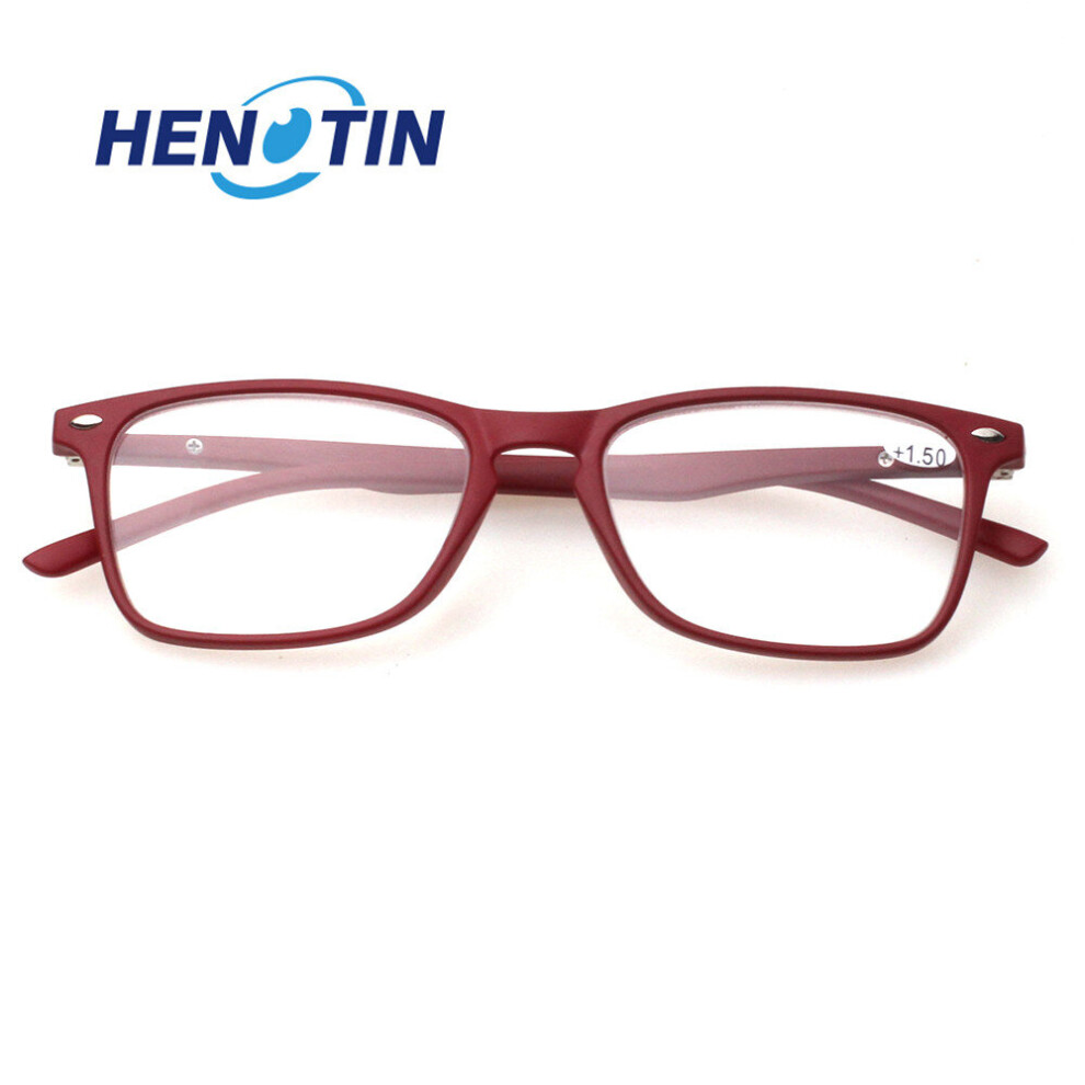 Reading Glasses Durable Men and Women Metal Hinge Plastic Rectangle Frame Reader Eyeglasses