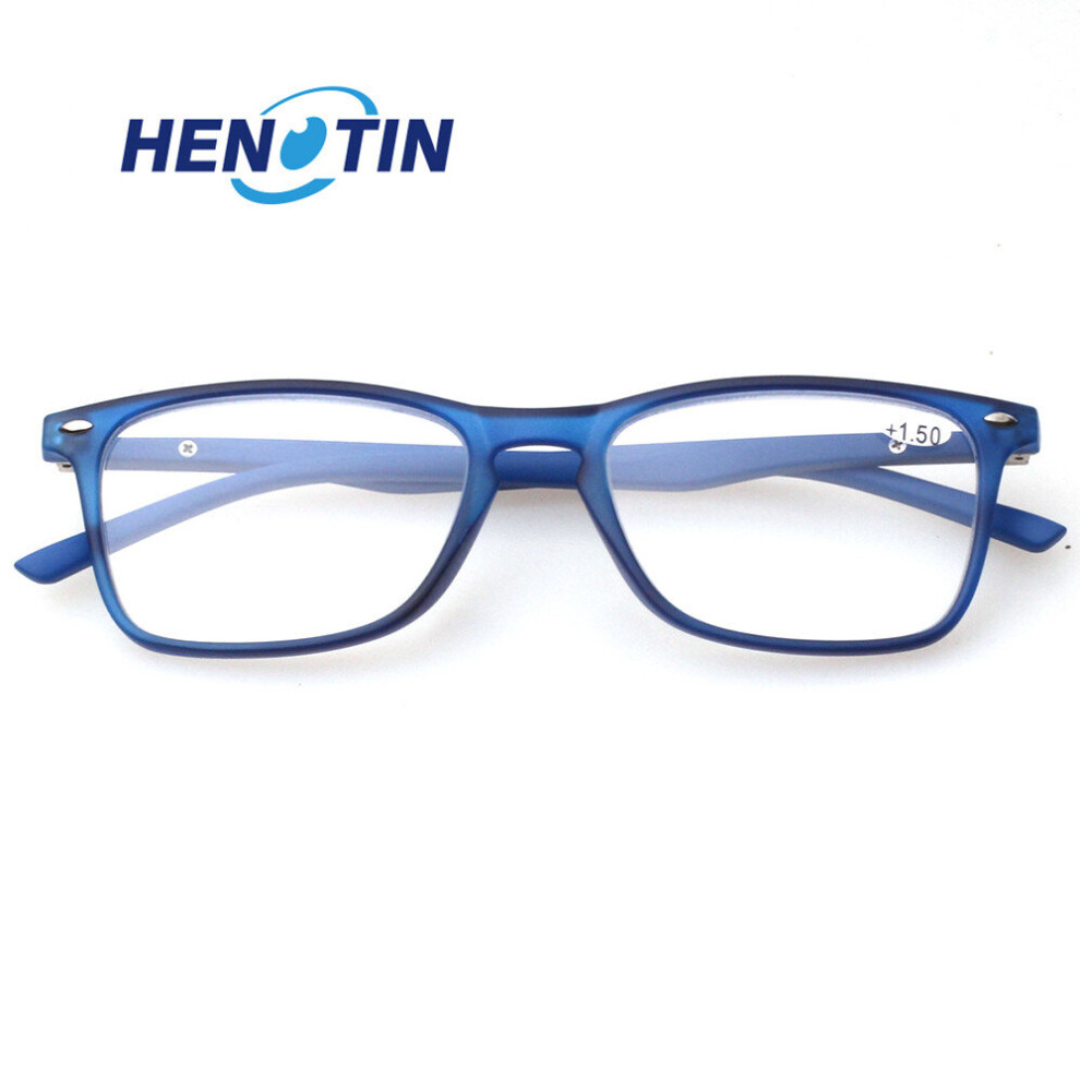 Reading Glasses Durable Men and Women Metal Hinge Plastic Rectangle Frame Reader Eyeglasses