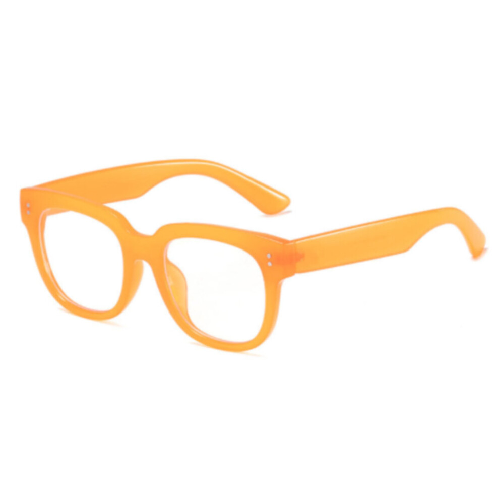47086 Rectangle Retro Rivet Glasses Frames Anti Light Men Women Computer Eyeglasses