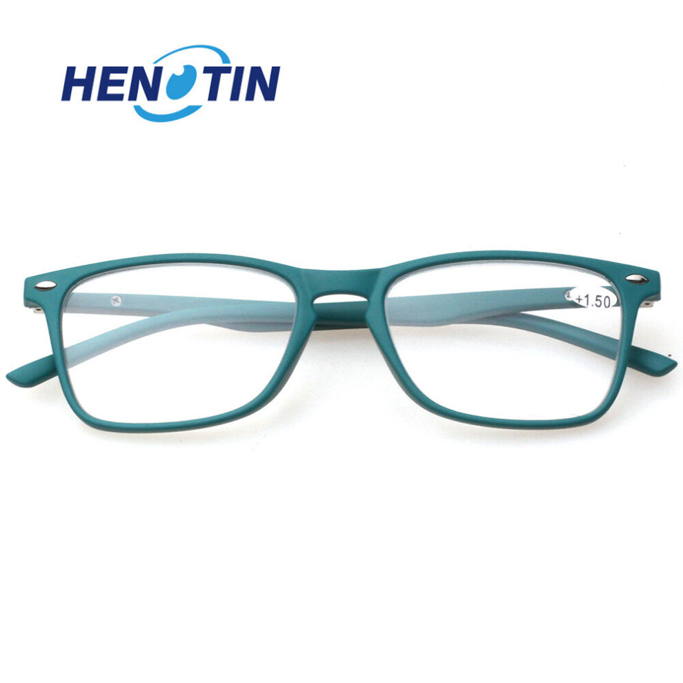 Reading Glasses Durable Men and Women Metal Hinge Plastic Rectangle Frame Reader Eyeglasses