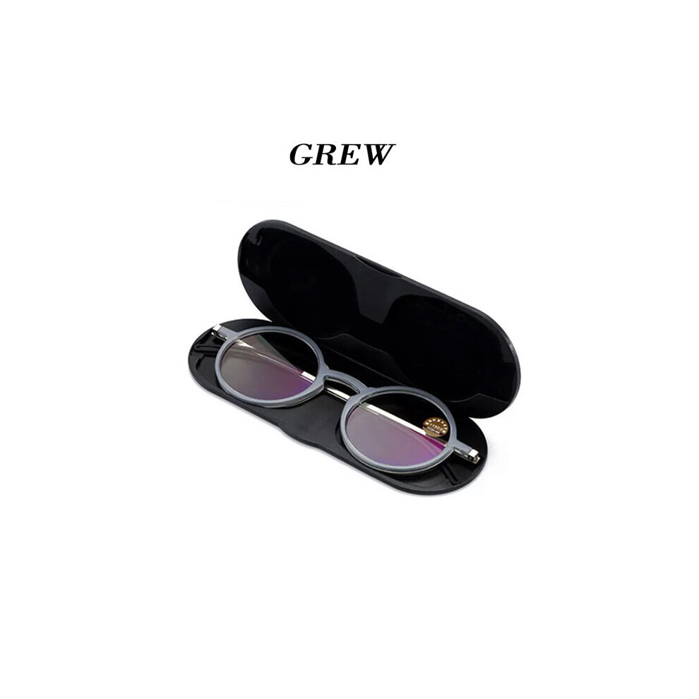 Multicoloured Thin Reading Glasses Protable Pocket Presbyopic Eye Glasses Anti-Blue Ray Spectacles Eyeglasses With Case Round Glasses Frame +2