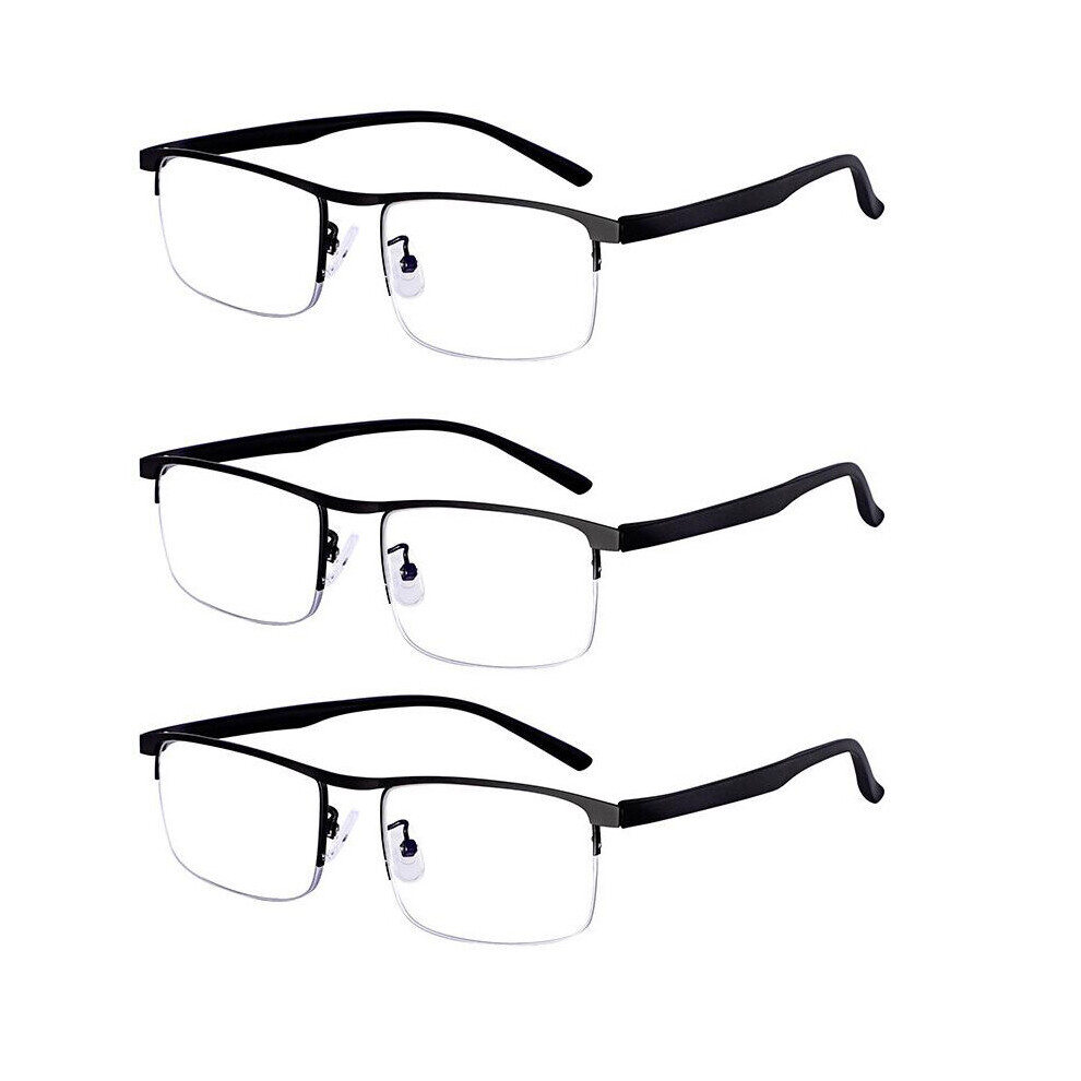 Multicoloured Multifocal Reading Glasses Progressive Bifocal Men Light Blocking Glasses Metal Memory Material Reading Glasses 1.5 1.25