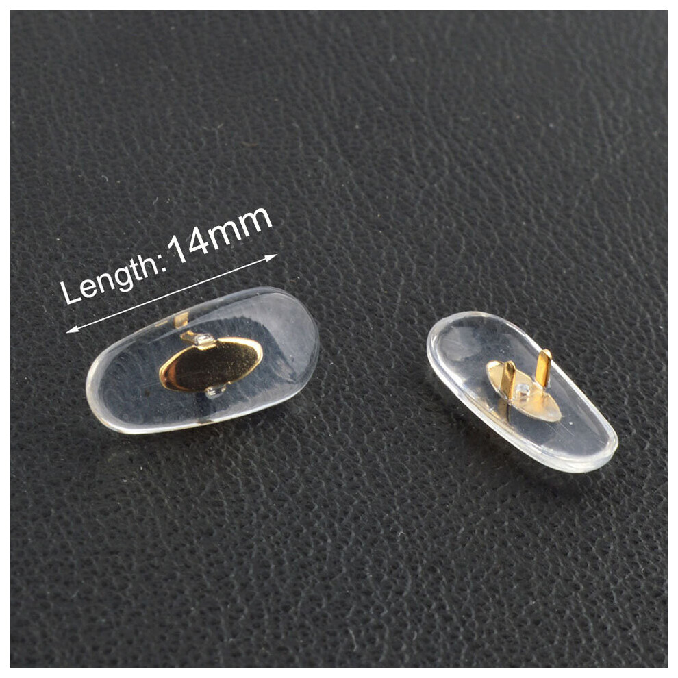 100pcs Glasses Eyeglass Spectacle Eyewear Soft PVC Nose Pads With Metal Core Accessories 14mm 16mm