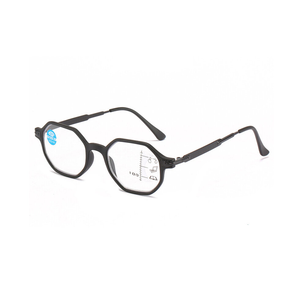 Multicoloured Progressive Multifocus Computer Reading Glasses Light Blocking Spring Hinge Multifocal Reader Eyeglass For Women Men