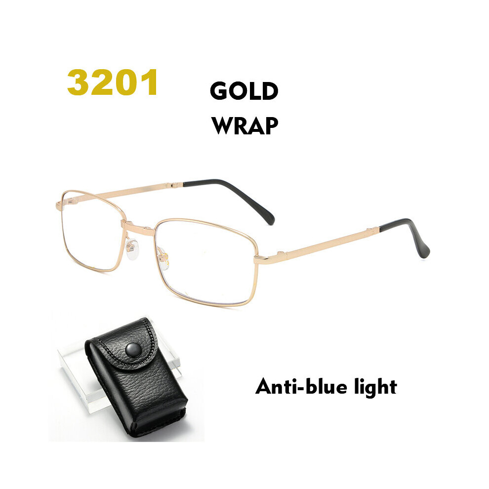 Folding Reading Glasses Men Women Portable Multifocal Glasses Anti Ray Presbyopic optical Eyewear with Leather Case-image-OPC-PBR8PRK-NEW