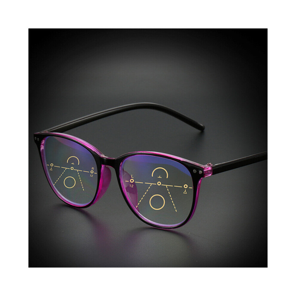 Multicoloured Progressive Multifocal Reading Glasses Women Men Anti-Blue Light Hyperopia Glasses Near And Far Presbyopic Spectacles +1.5 2.0