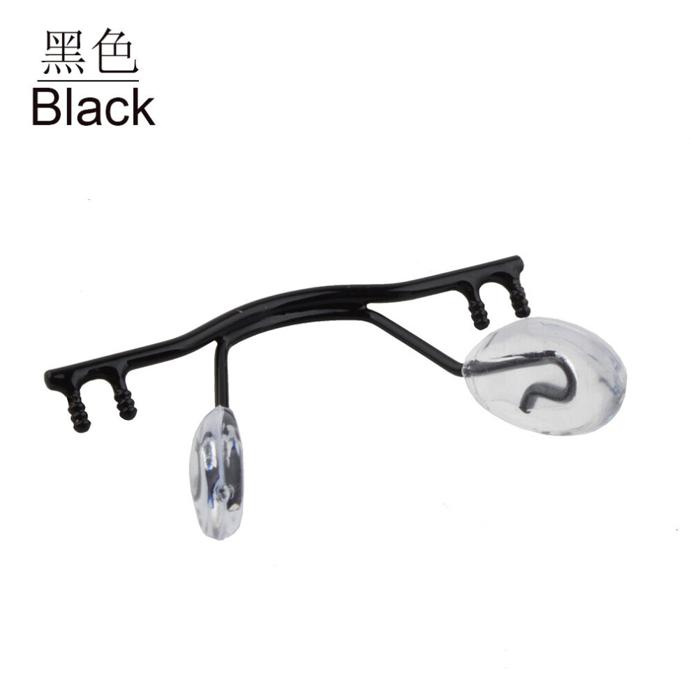 Black 10Pcs/Lot Eyewear Bridge Replacement For Rimless Frame,Stainless Steel Eyewear Nose Bridges With Nose Pad Silver Gun