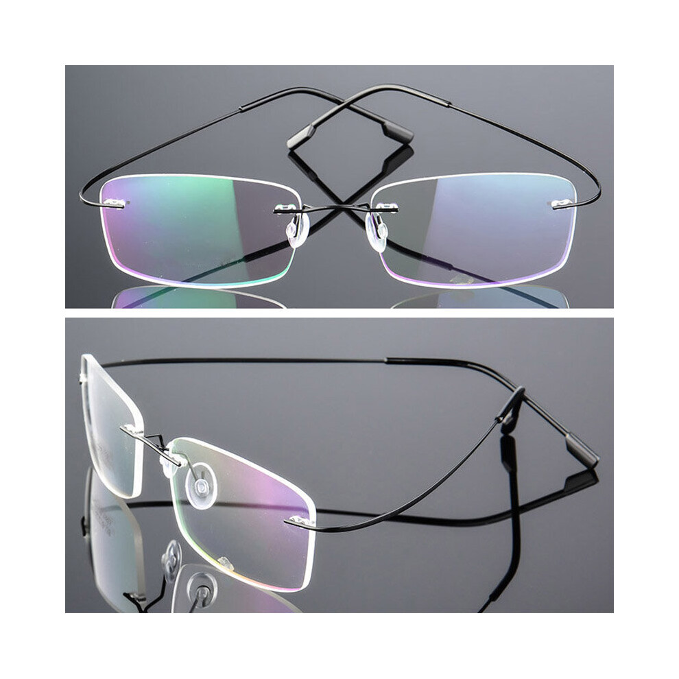 Multicoloured Seemfly Ultralight Frameless Glasses Titanium Alloy Bendable Glasses Frame High Stretch Metal Temple Eyeglasses