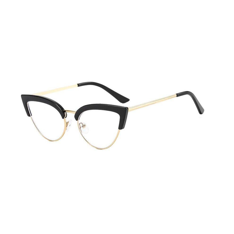 Optical Anti Light Reading Glasses Women Cat Eye Frame Prescription Eyeglasses Diopter +1.75