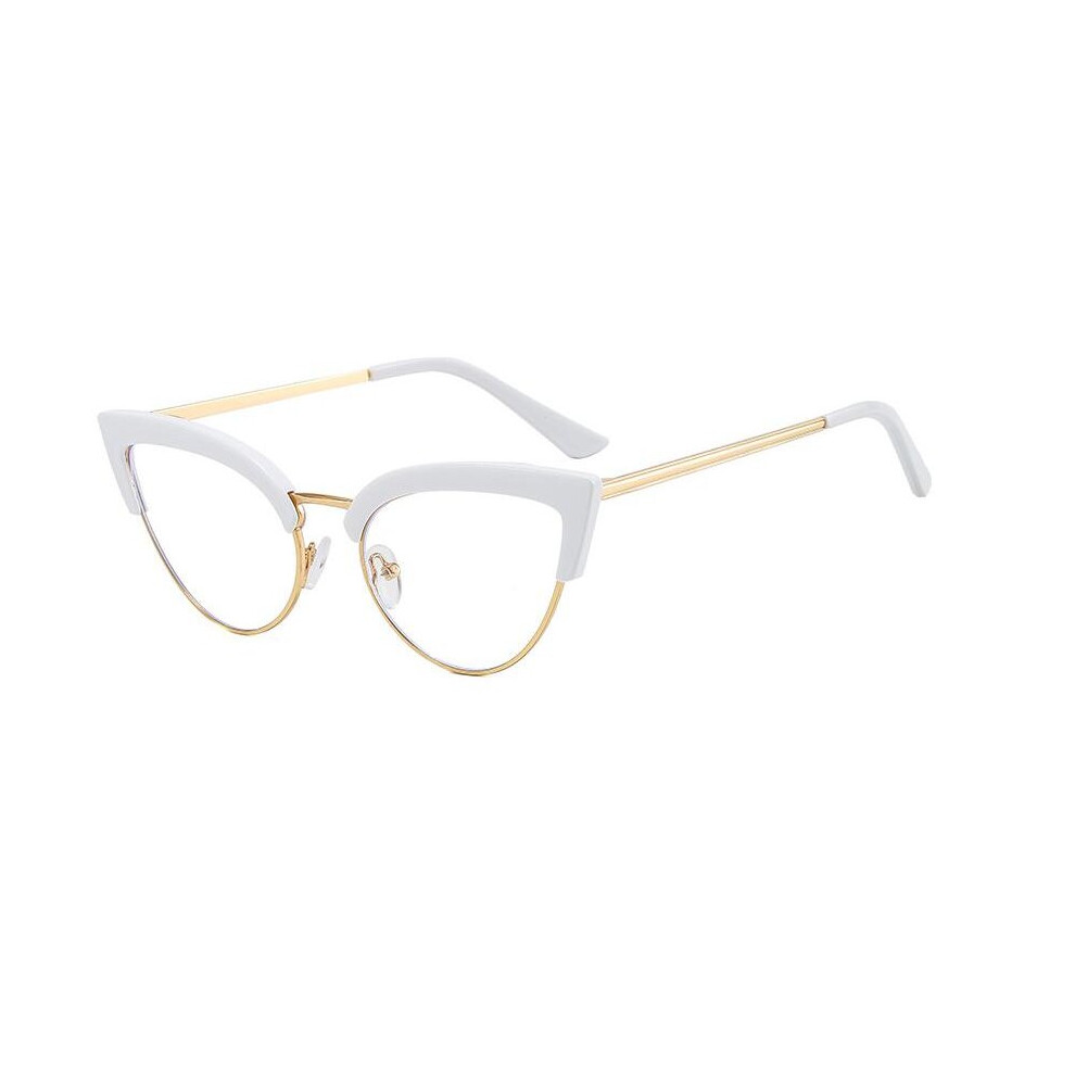 Optical Anti Light Reading Glasses Women Cat Eye Frame Prescription Eyeglasses Diopter +1.75
