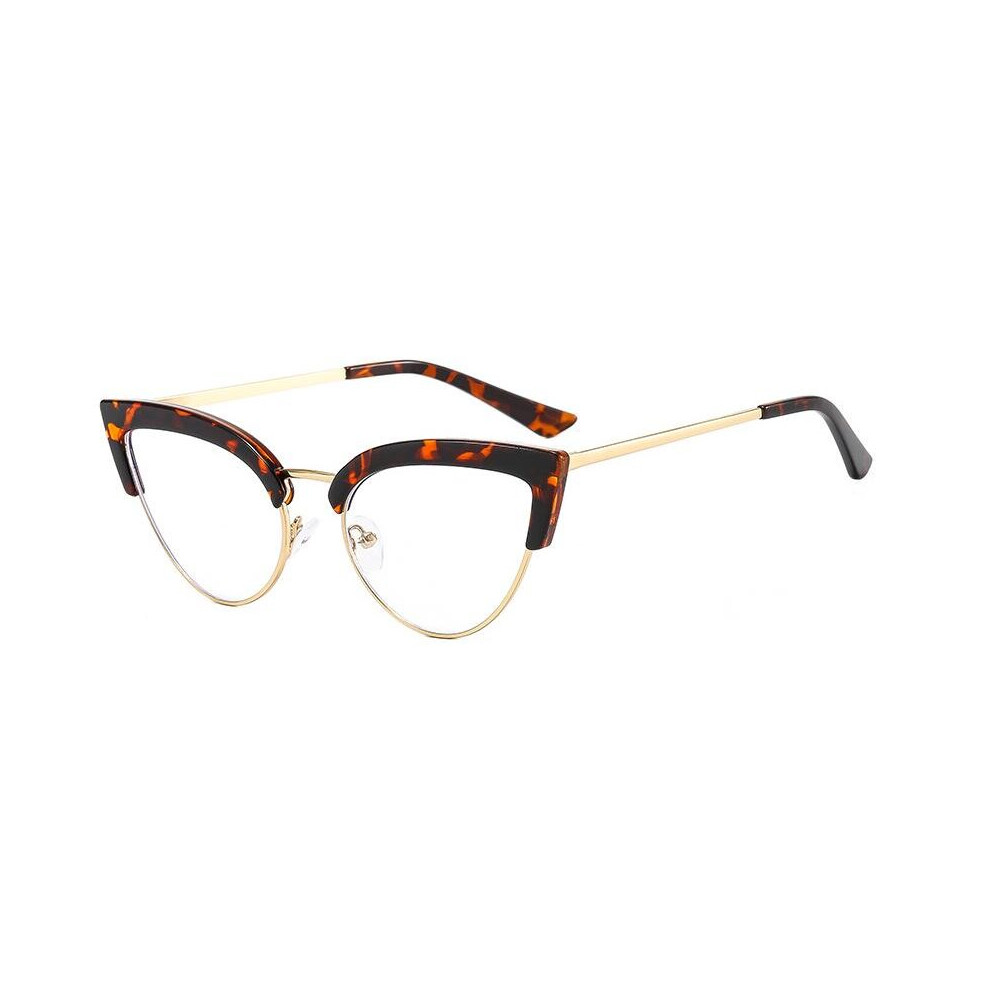 Optical Anti Light Reading Glasses Women Cat Eye Frame Prescription Eyeglasses Diopter +1.75