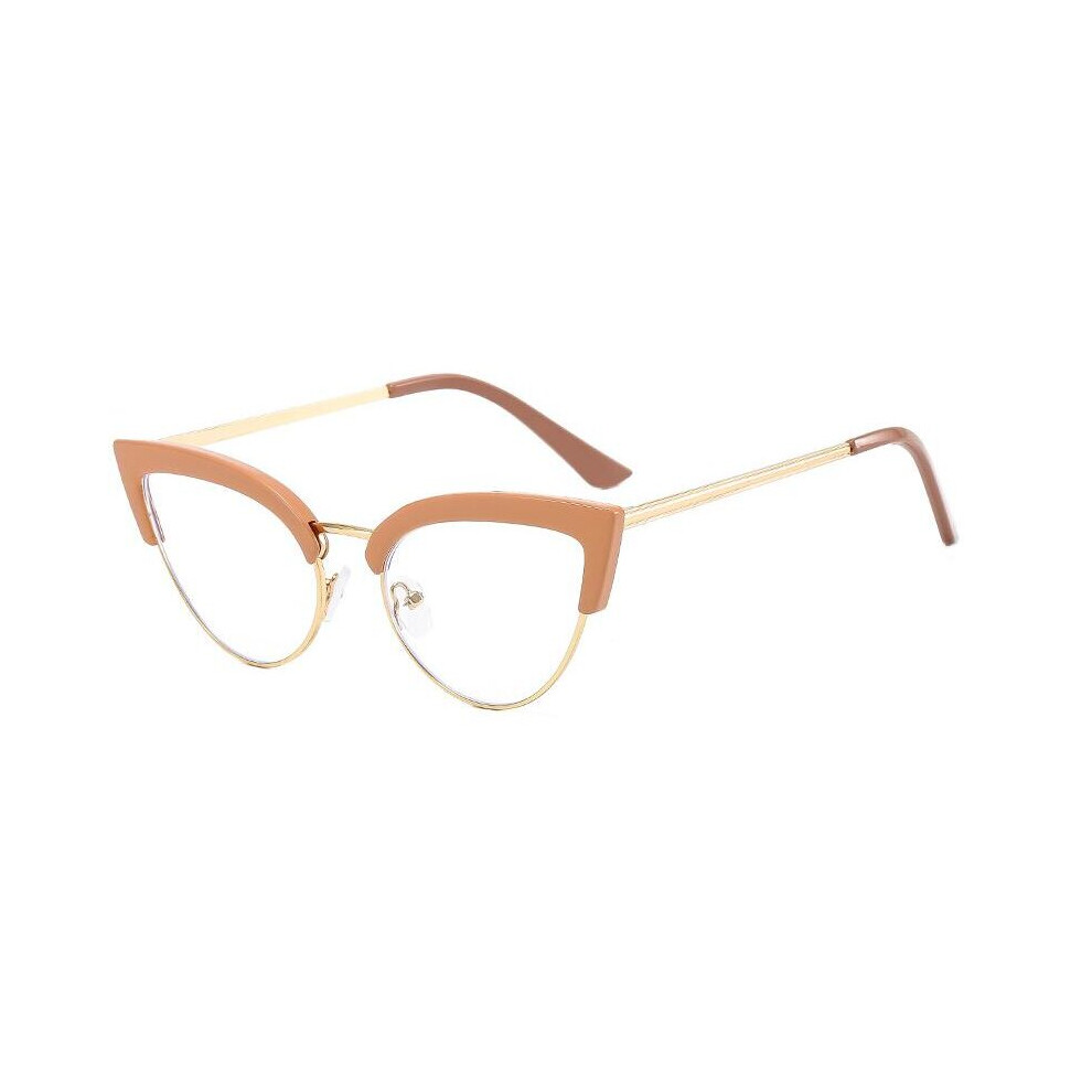 Optical Anti Light Reading Glasses Women Cat Eye Frame Prescription Eyeglasses Diopter +1.75