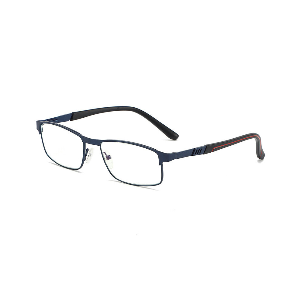 Multicoloured Men's Anti Light Reading Glasses With Spring Hinge Ultralight Harmful Rays Blocking Computer Reader