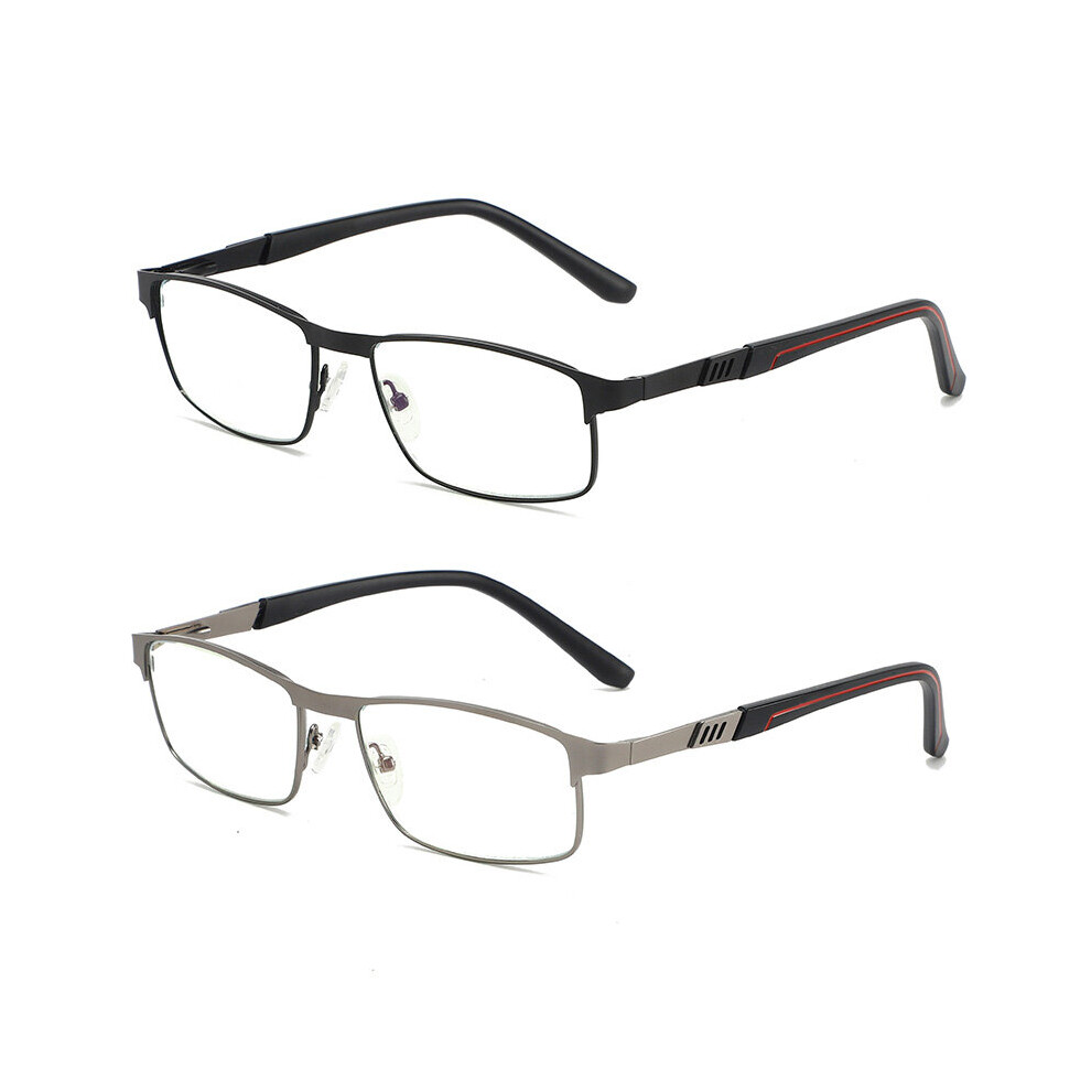 Multicoloured Men's Anti Light Reading Glasses With Spring Hinge Ultralight Harmful Rays Blocking Computer Reader