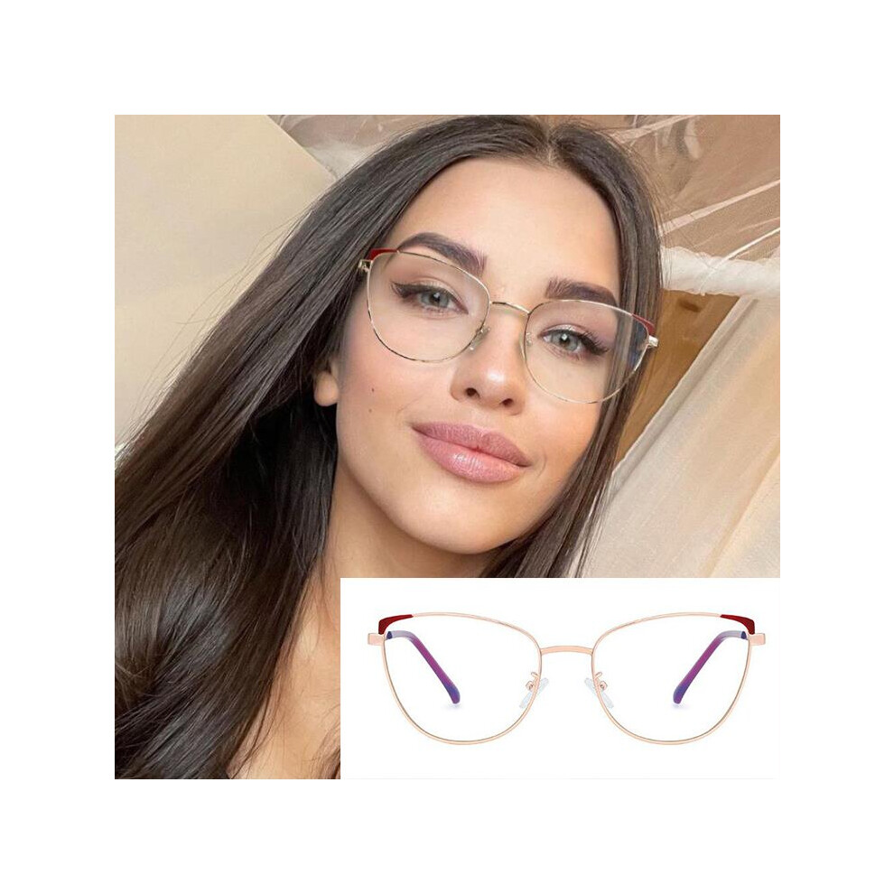 Myopia Light Blocking Glasses Transparent Women Optical Eyeglasses Frames Cat Eye Glasses Okulary