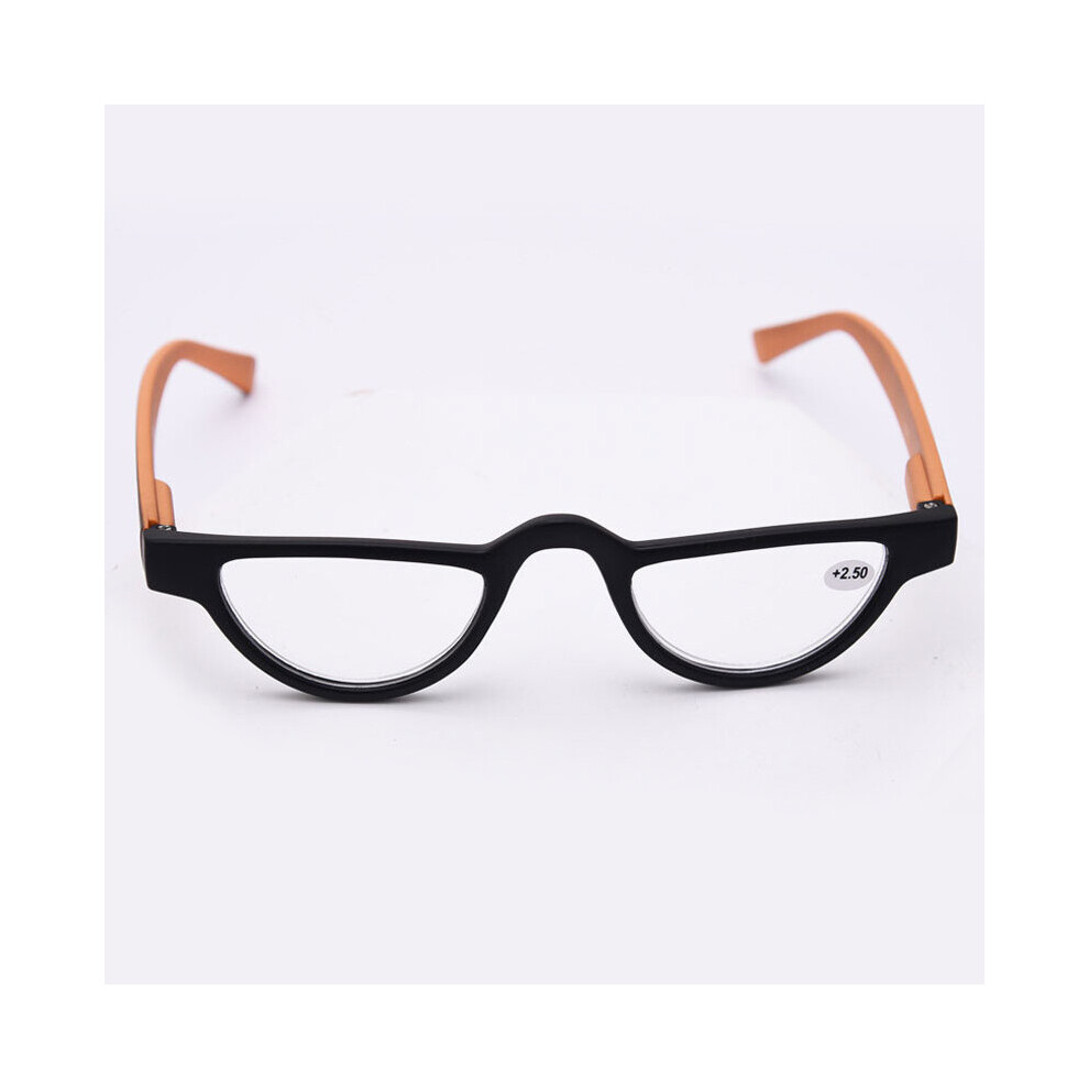 Multicoloured Ultralight Half Frame Reading Glasses Women Men Presbyopia Optical Eyeglasses Unisex Reading Eyewear Diopter +1.0To+3.5