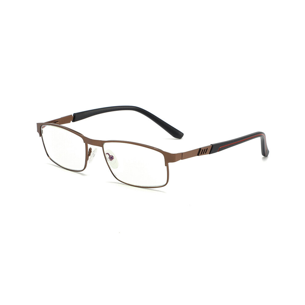Multicoloured Men's Anti Light Reading Glasses With Spring Hinge Ultralight Harmful Rays Blocking Computer Reader