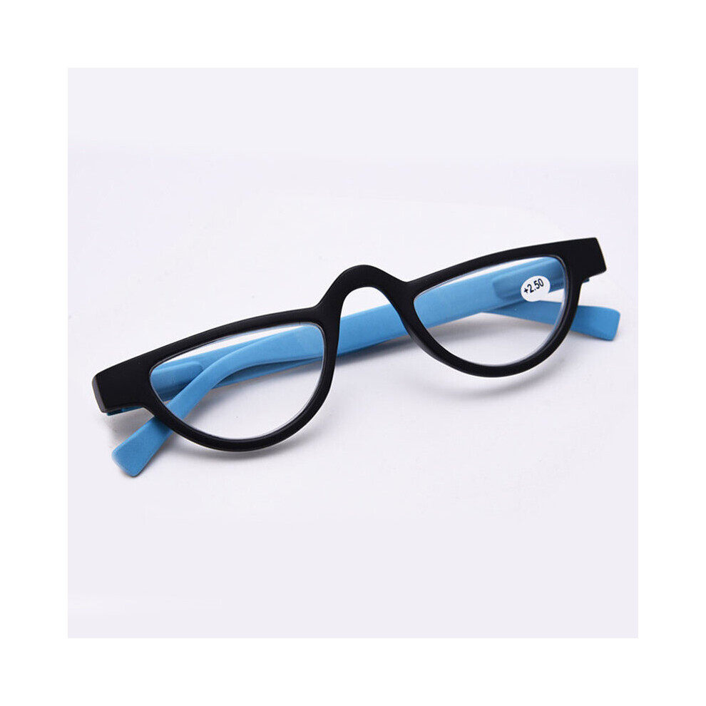 Multicoloured Ultralight Half Frame Reading Glasses Women Men Presbyopia Optical Eyeglasses Unisex Reading Eyewear Diopter +1.0To+3.5