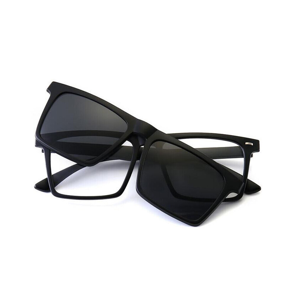 2302 Rectangle Clips On Glasses Magnetic Myopia Glasses 0 -1.0 -2.0 To -6.0 , Hyperopia Sunglasses +0.5 +1.0 +2.0 To +6.0