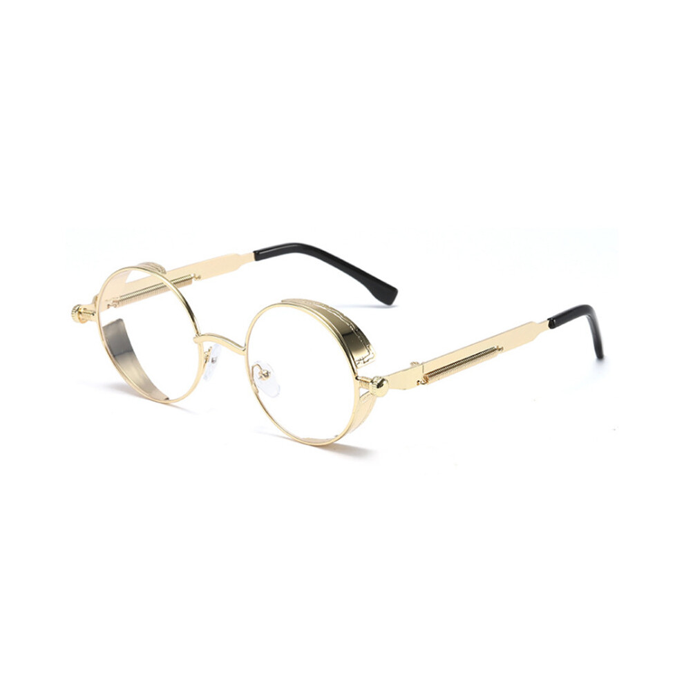 Round Metal Myopia Glasses Gothic Steampunk Vintage Shield Eyewear Shades Prescription 0 -0.5 -0.75 -1.0 -2.0 -3.0 To -6.0
