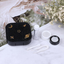 Portable Lenses Box Moon Star Space With Mirror Lens Case For Women Kit Holder Eyewear Accessaries