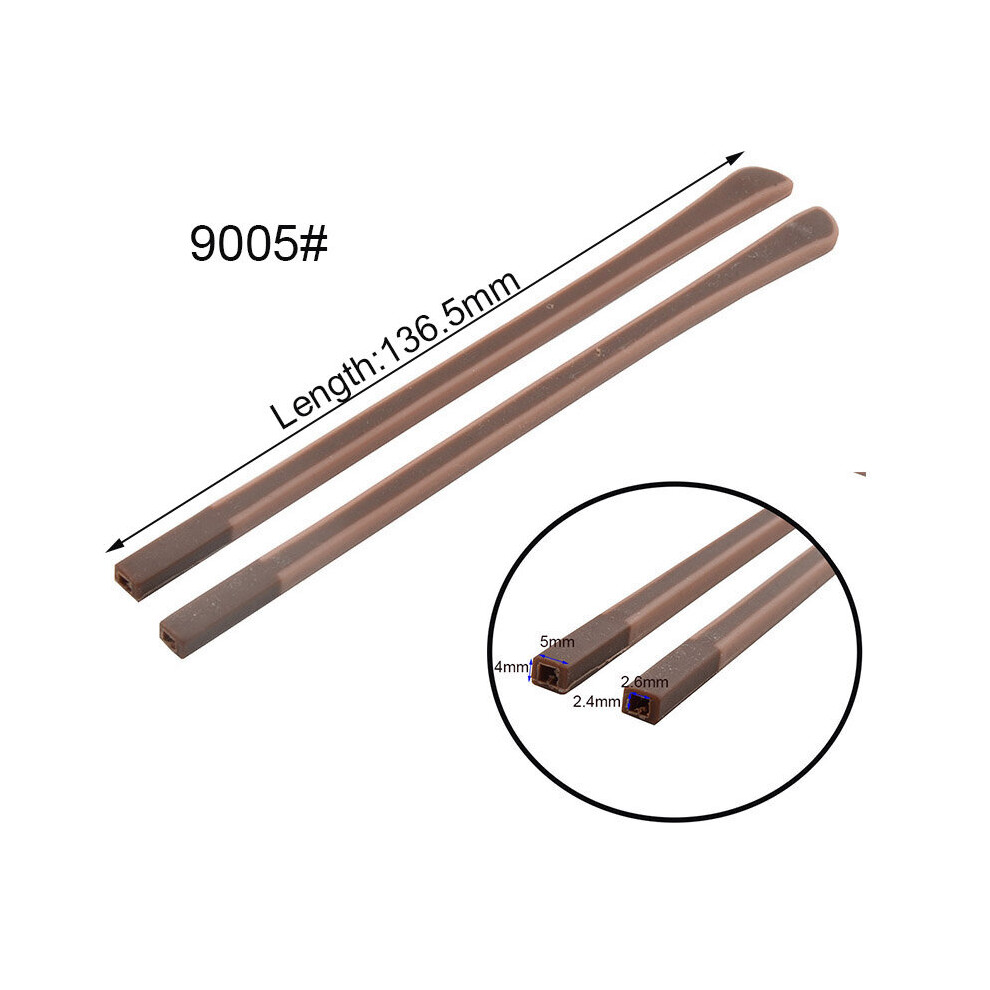 White 10Pairs(20Pieces) Metal Eyeglasses Temple Tip Glasses Long Rubber Tip