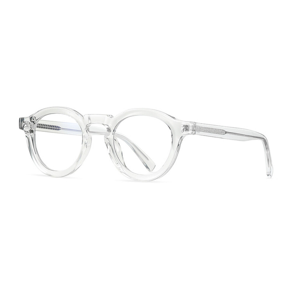 Anti Light Reading Glasses Men Women Antifatigue Computer Presbyopia Eyeglasses Retro Round Frame TR90 Eyewear Rivet