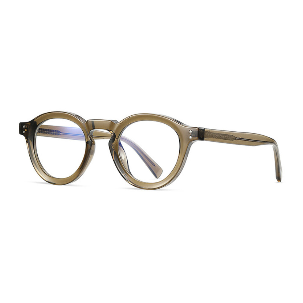 Anti Light Reading Glasses Men Women Antifatigue Computer Presbyopia Eyeglasses Retro Round Frame TR90 Eyewear Rivet