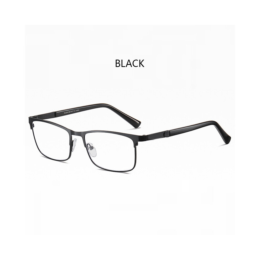 Multicoloured Anti Light Blocking Reading Glasses Men Metal Frame Business Prescription Computer Reader +1.00 +1.50 +2.00 +2.50