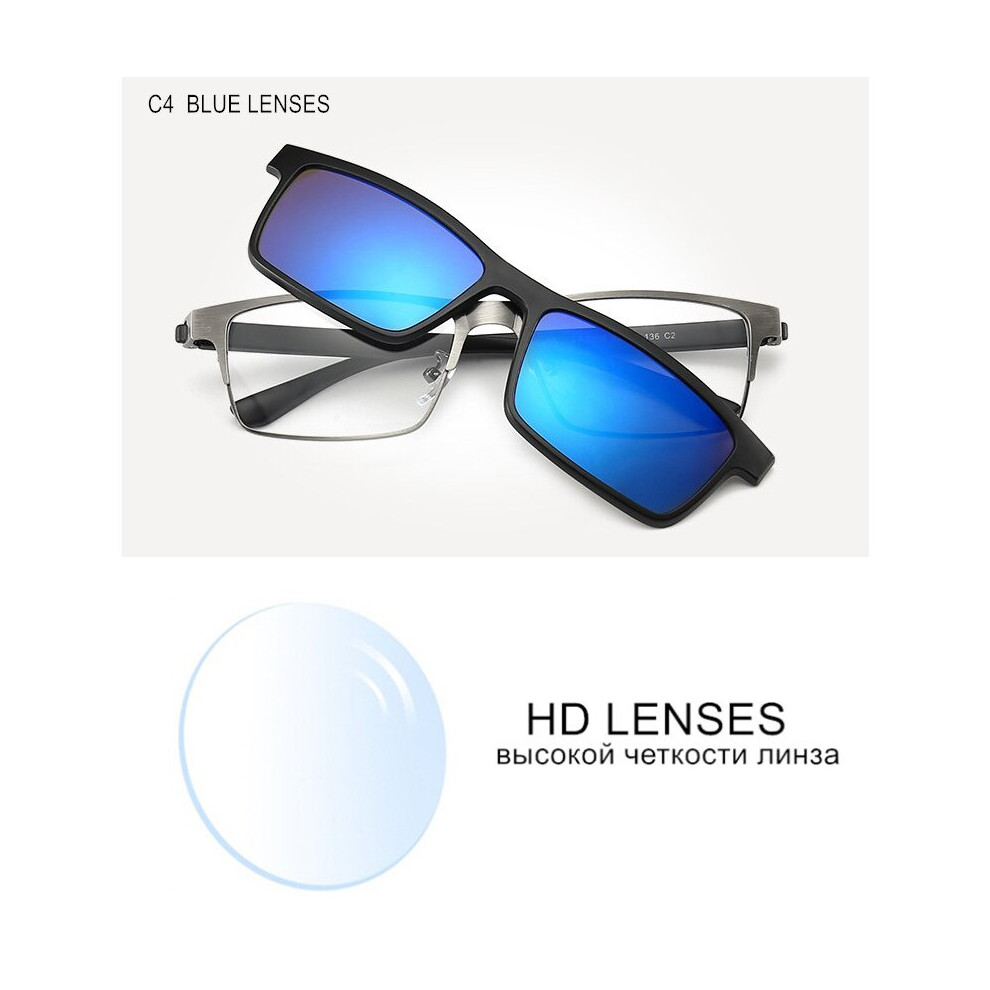 Multicoloured Prescription Glasses Myopia -0.5 To -10 With Magnet Clip Sunglasses Men Women Tr90 Frame Eyewear Nearsighted Astigmatism Uf155
