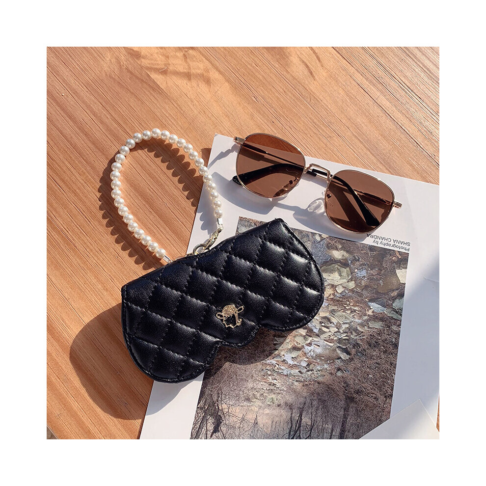 Ins Leather Glasses Case Cartoon Eyewear Bag Portable Sunglasses Protective Cover Female Glasses Box