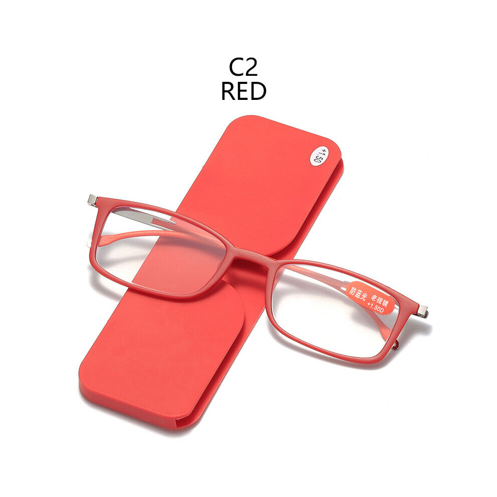 Ultra HD Anti-Blue Reading Glasses Mobile Phone Portable Flat Reading Eyeglasses Comfortable Anti-fatigue Presbyopia Glasses