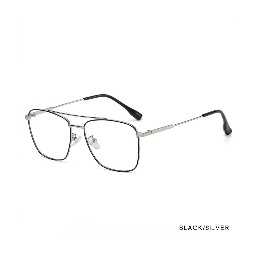 Unisex Metal Anti Light Double Beam Goggles, Men's Ray Blocking Computer Glasses, Women's Myopia Glass Frames A9066