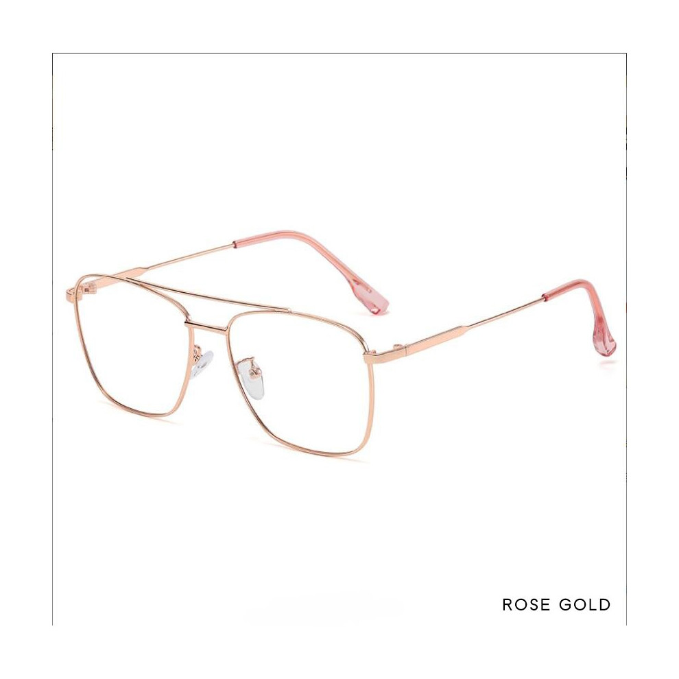 Unisex Metal Anti Light Double Beam Goggles, Men's Ray Blocking Computer Glasses, Women's Myopia Glass Frames A9066