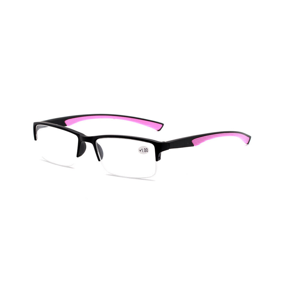 Ultralight Reading Glasses Women Men Semi-Rimless Presbyopic Glasses +0.5 0.75 1.25 1.75 2.25 2.75 4.5 5.0 6.0