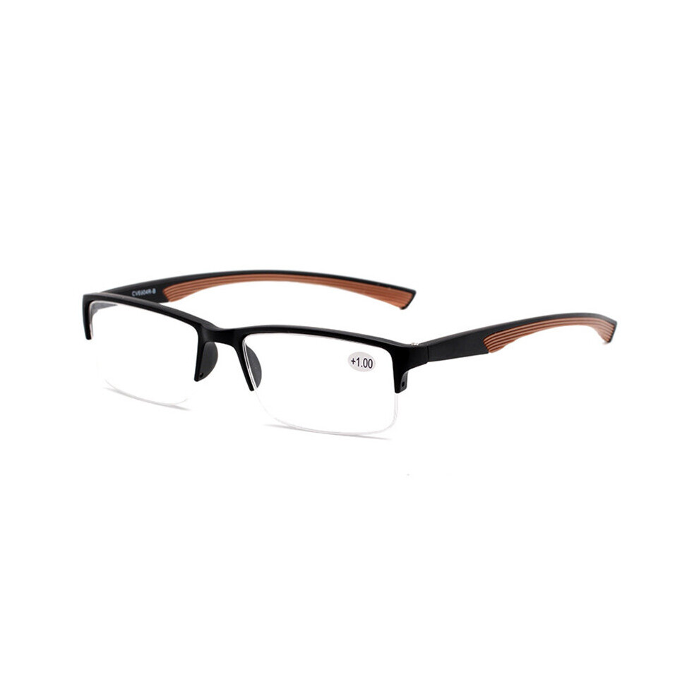 Ultralight Reading Glasses Women Men Semi-Rimless Presbyopic Glasses +0.5 0.75 1.25 1.75 2.25 2.75 4.5 5.0 6.0