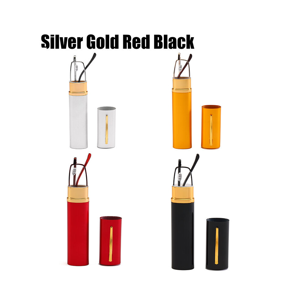 Mini Folding Reading Glasses Frame Alloy Portable Container Presbyopia +1.0 1.5 2.0 2.5 3.0 3.5 Diopter
