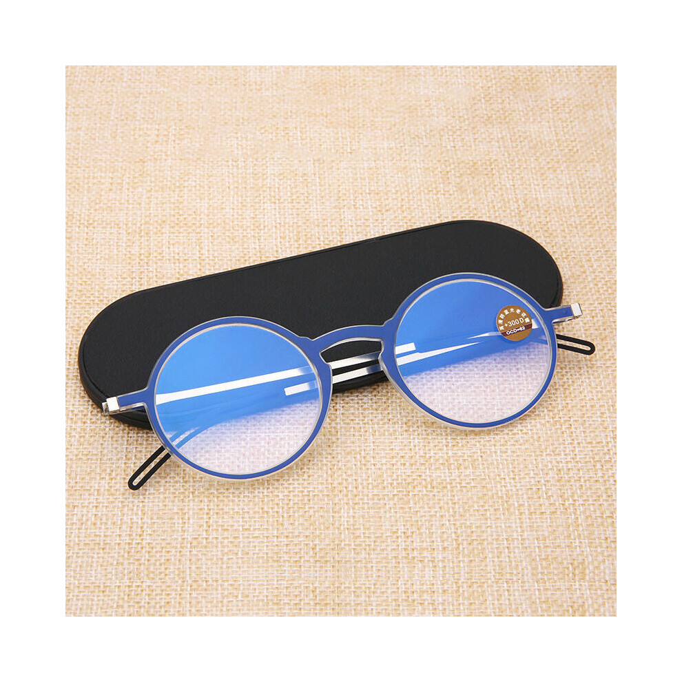 Portable TR90 Frame Anti-blue Light Reading Glsses Men Women Ultra-thin Round Presbyopic Glasses With Alumiun Magnetic Case-image-OPC-PBR8QVY-NEW