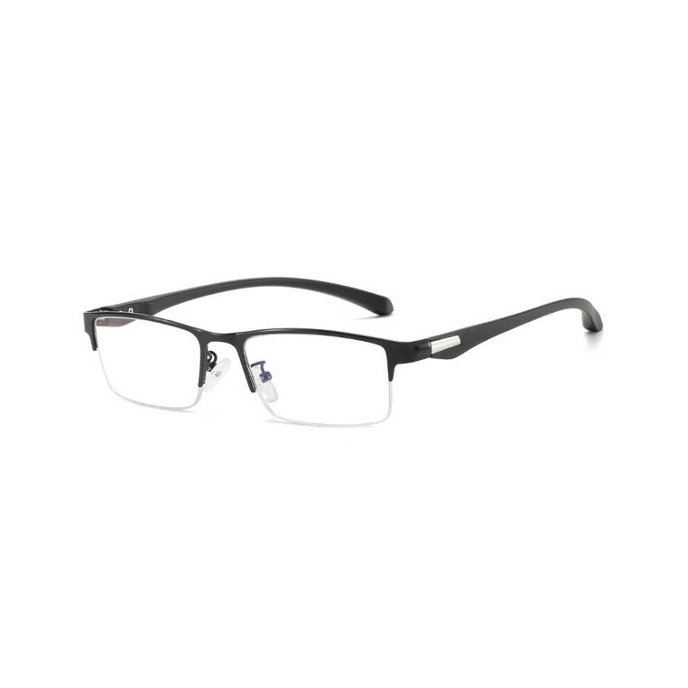 High Business Reading Glasses Men Semi-Rimless Presbyopic Glasses with Diopter +0.75 1.25 1.75 2.25 2.75 4.5 5.0
