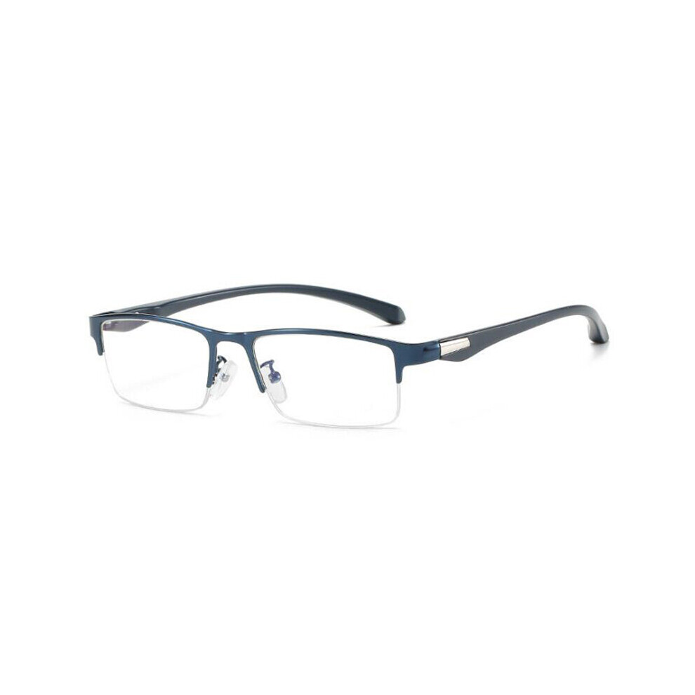 High Business Reading Glasses Men Semi-Rimless Presbyopic Glasses with Diopter +0.75 1.25 1.75 2.25 2.75 4.5 5.0