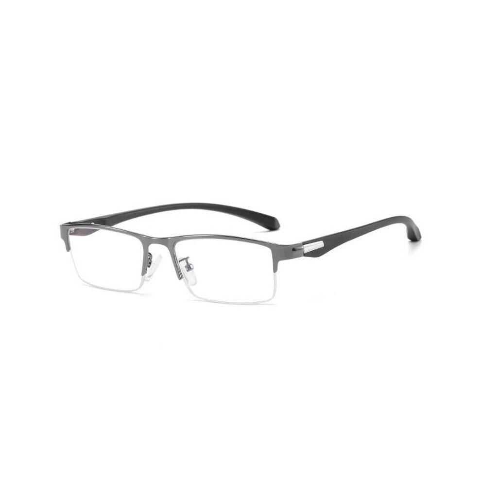 High Business Reading Glasses Men Semi-Rimless Presbyopic Glasses with Diopter +0.75 1.25 1.75 2.25 2.75 4.5 5.0