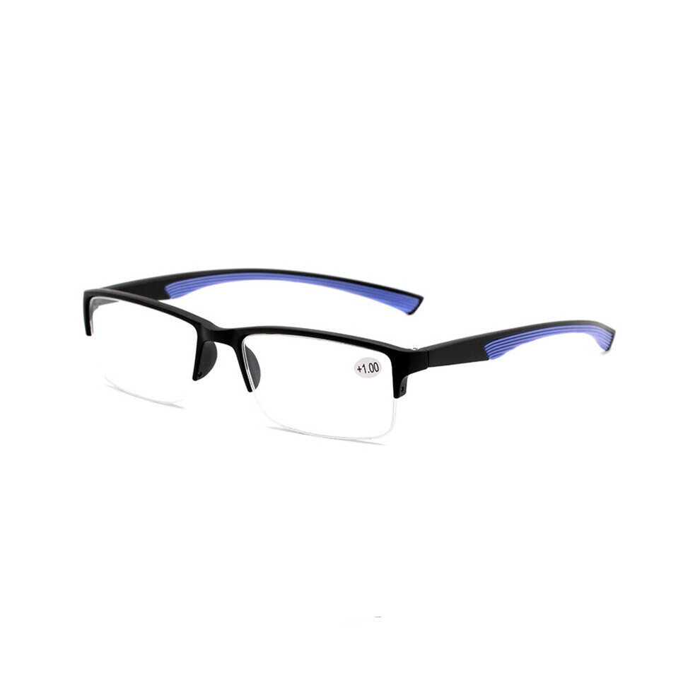 Ultralight Reading Glasses Women Men Semi-Rimless Presbyopic Glasses +0.5 0.75 1.25 1.75 2.25 2.75 4.5 5.0 6.0