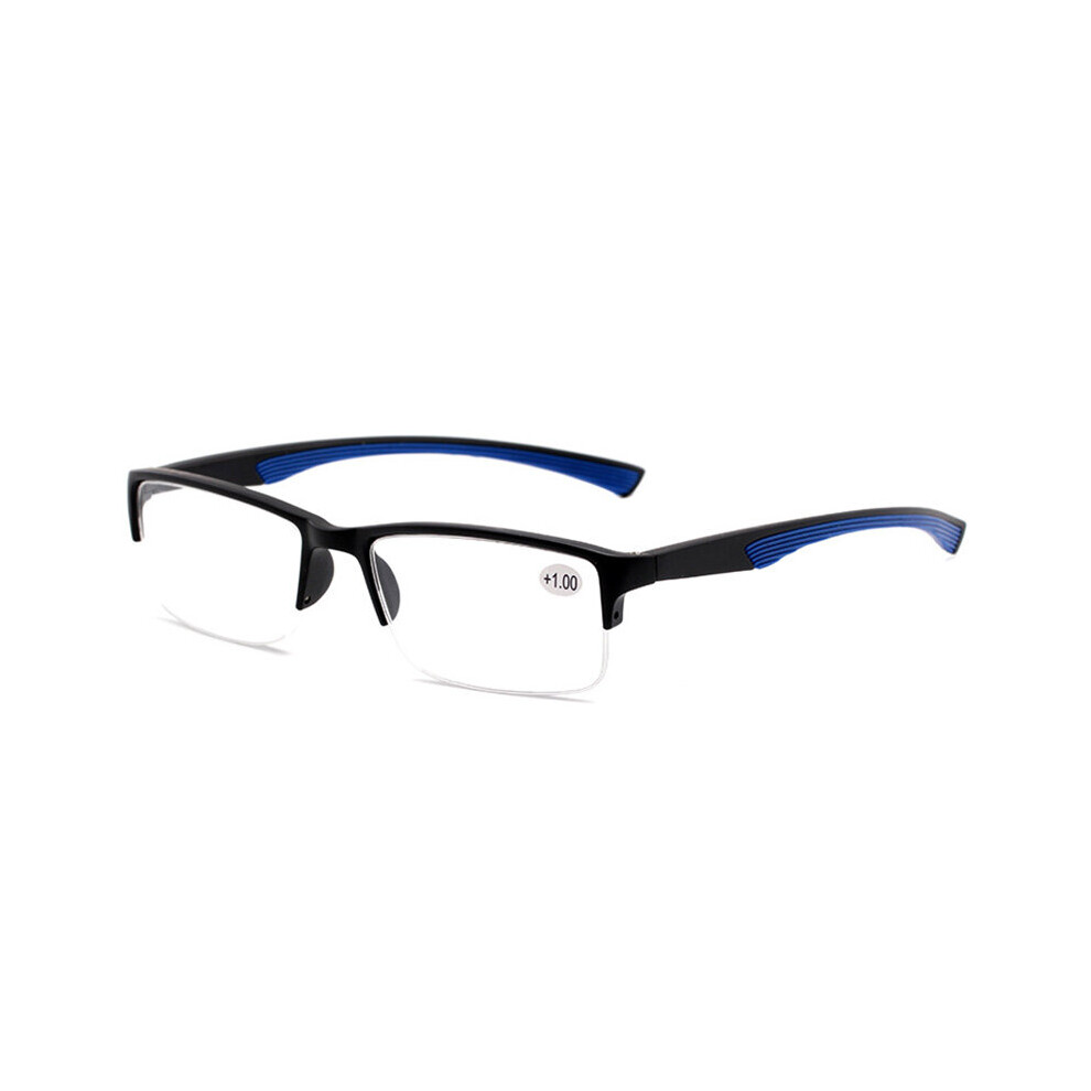 Ultralight Reading Glasses Women Men Semi-Rimless Presbyopic Glasses +0.5 0.75 1.25 1.75 2.25 2.75 4.5 5.0 6.0