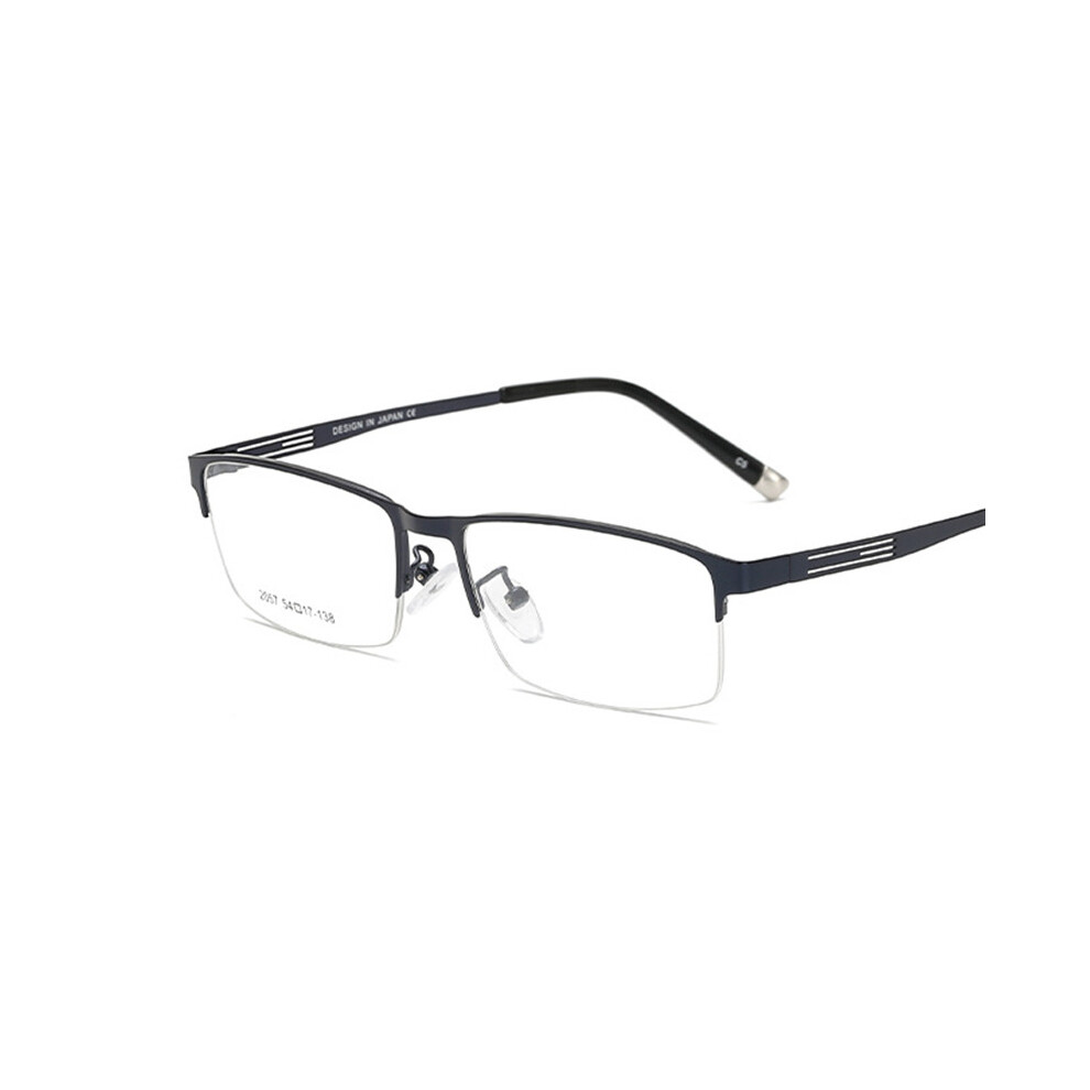 Half Frame Men Business Finished Myopia Glasses Metal Retro Prescription Eyewear Women Diopter 0 -1.0 -1.5 -2.0 To 6.0