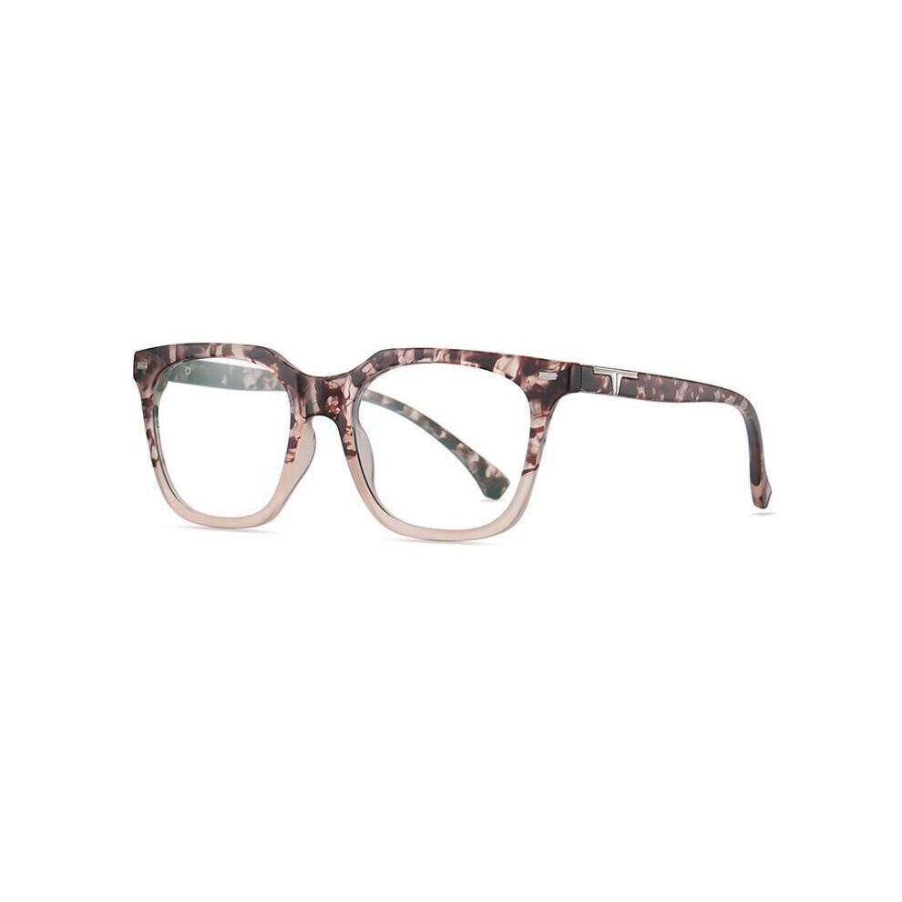 Multicoloured Square Reading Glasses Women Clear Leopard Anti Light Eyeglasses Hyperopia Prescription Eyewear Diopters +
