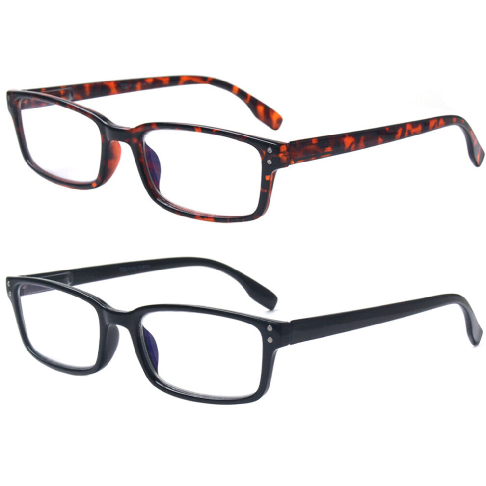 Light Blocking Reading Glasses Spring Hinge Plastic Material for Men Women Reader Eyeglasses Diopter +50 +75 +100...+600