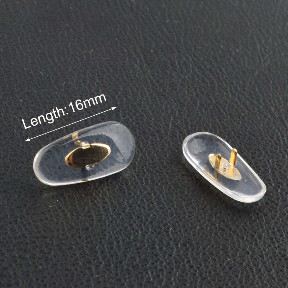 100pcs Glasses Eyeglass Spectacle Eyewear Soft PVC Nose Pads With Metal Core Accessories 14mm 16mm