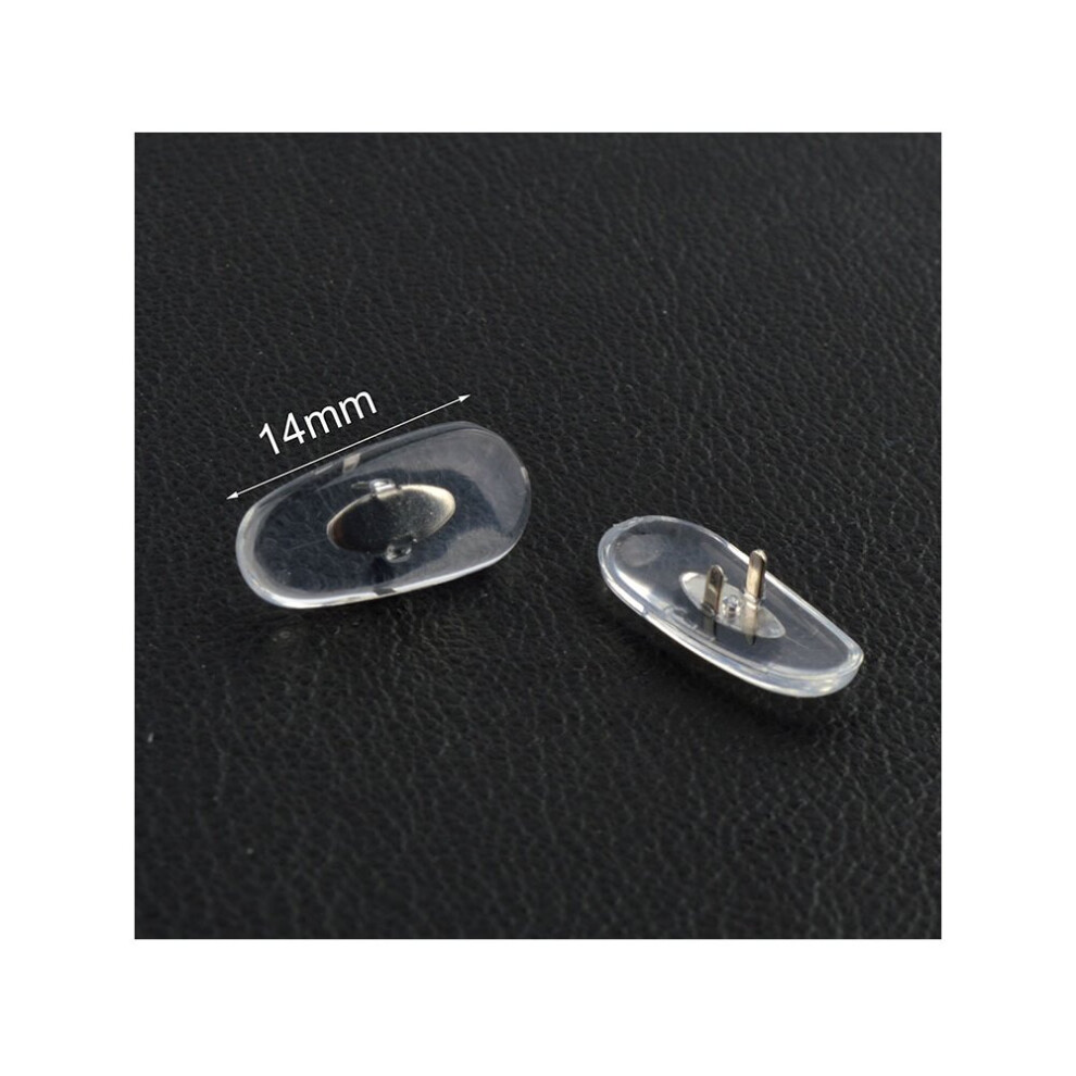 100pcs Glasses Eyeglass Spectacle Eyewear Soft PVC Nose Pads With Metal Core Accessories 14mm 16mm