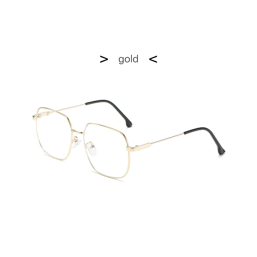Photochromic Light Blocking Glasses Men Computer Glasses Transparent Sqaure Metal Eyeglasses Frame Female Optical Eyewear