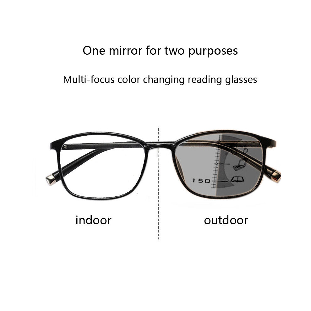 Multicoloured Photochromic Reading Glasses Women Men Anti-Blue Light Multifocal Progressive Presbyopia Eyeglasses Near And Far Glasses